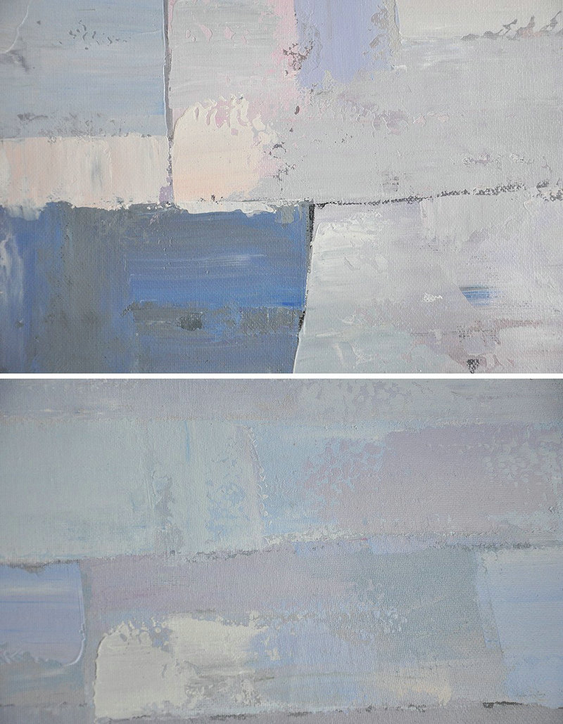 Extra Large Acrylic Painting On Canvas,Oversized Contemporary Art,Acrylic Painting Large Wall Art,Violet Ash,Grey,Blue.etc